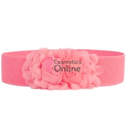 Centura eleganta din elastic cu floare BLT060LL Roz - HandMade 